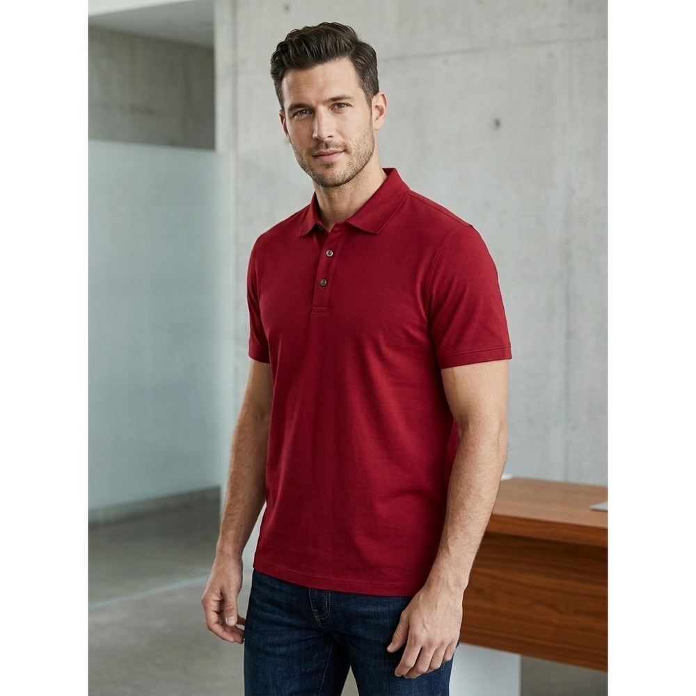 Michael Kors Mens Ruby Red Stretch Pima Cotton Polo Shirt XXL New